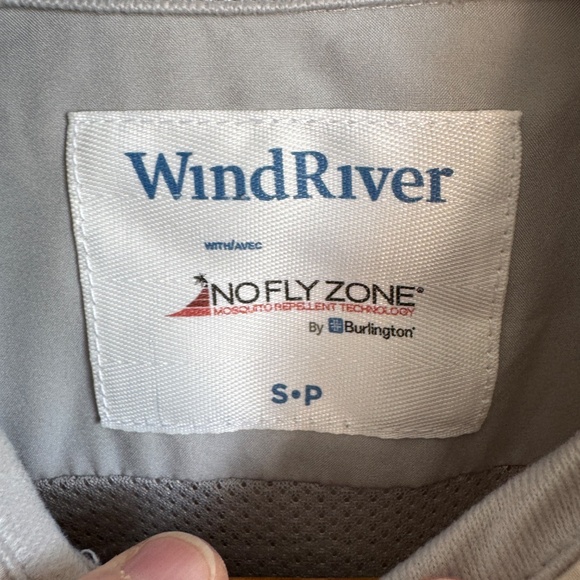 WindRiver No Fly Zone Lined Outdoor Button Up Shirt Roll-Tab Sleeves Beige Small - Picture 2 of 16